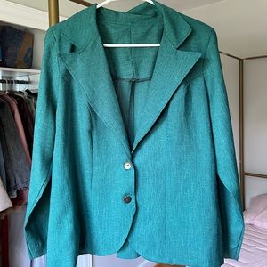 Thrift store green blazer